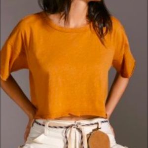 ANTHROPOLOGY Pilcro Sustainable Cropped Tee